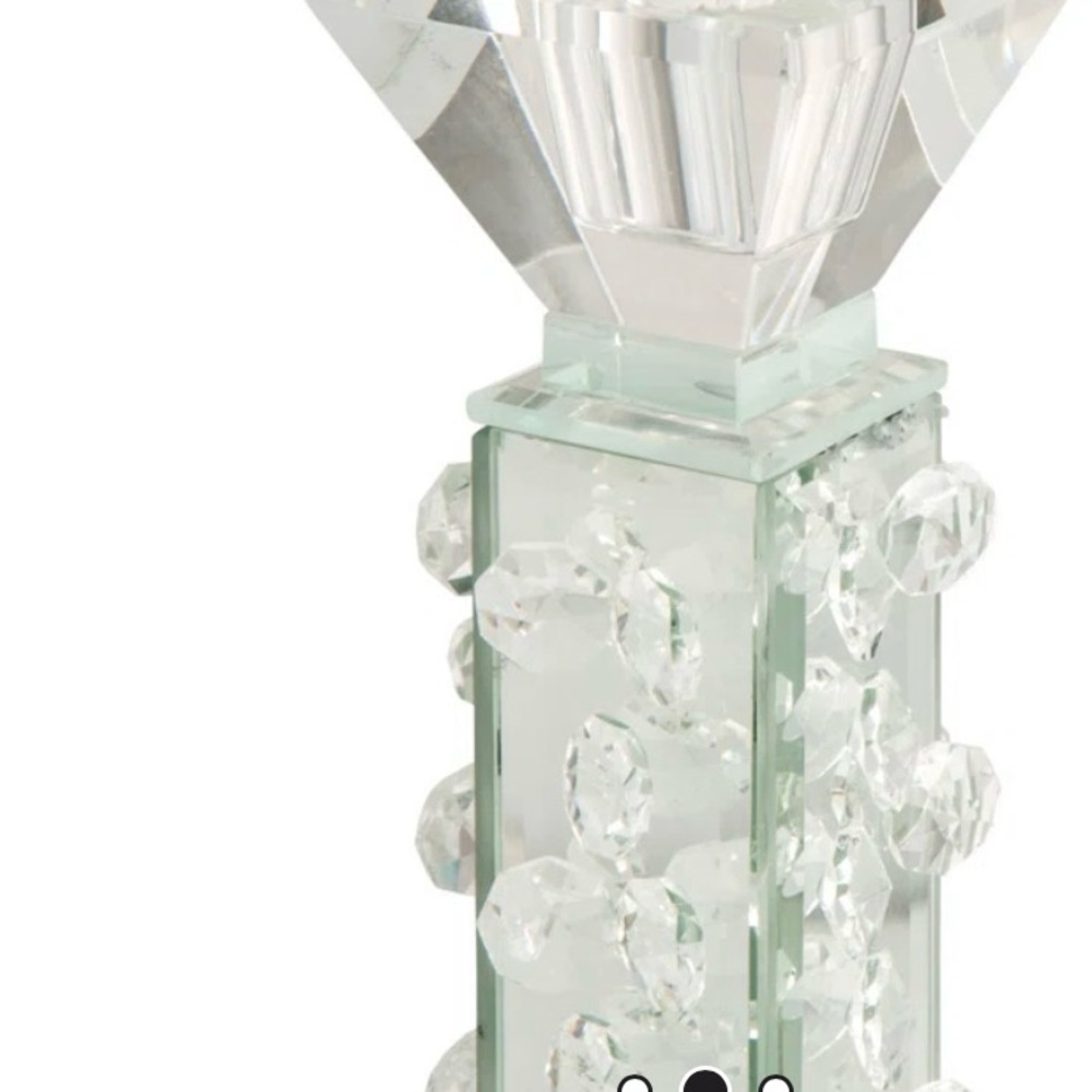 Michael Amini Crystal Decorative Candle Holder set of three